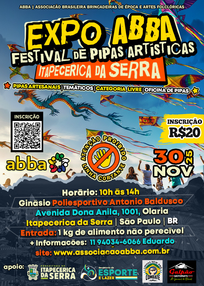 Flyer do evento Expo Pipas Artísticas
